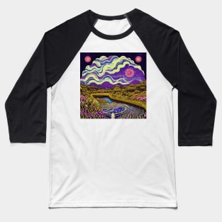 Hyperdetailed Vintage Spiritual Swirls Baseball T-Shirt